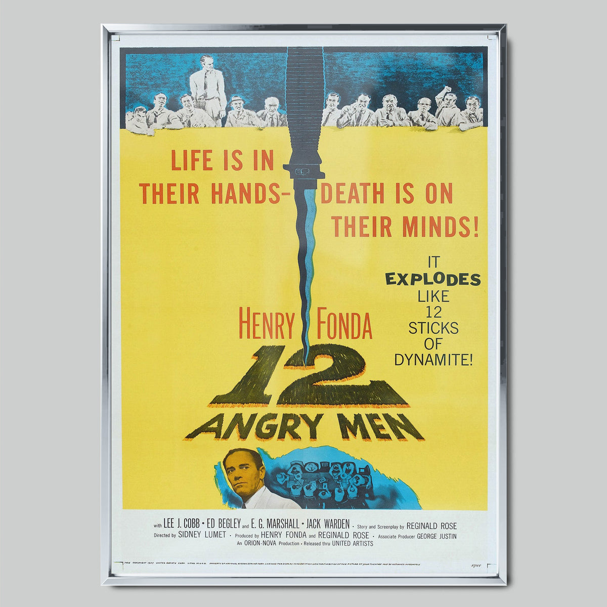 12 Angry Men филмов постер със сребриста рамка