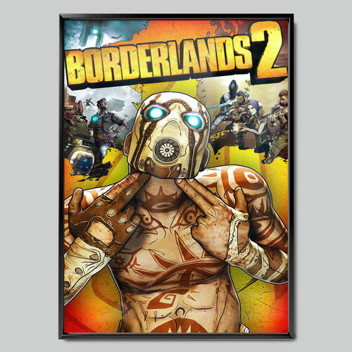 Borderlands 2 геймърски постер с черна рамка