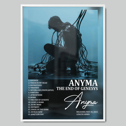 ANYMA - THE END OF GENESYS музикален постер с бяла рамка