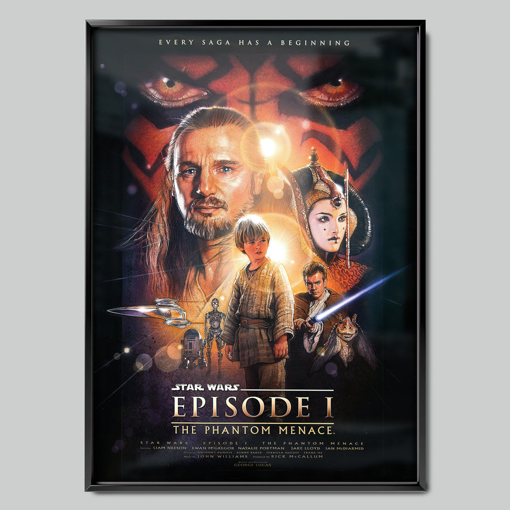 Star Wars The Phantom Menace филмов постер с рамка