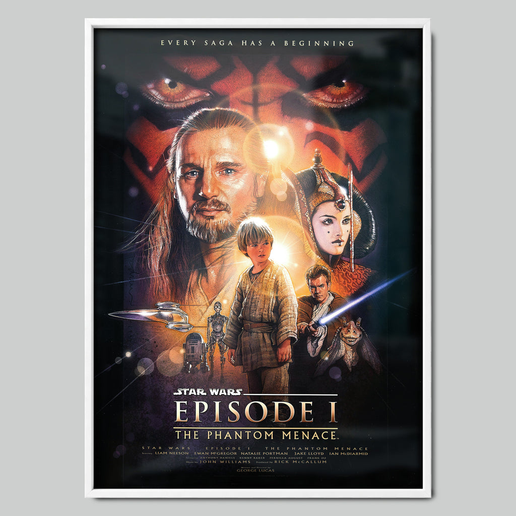 Star Wars The Phantom Menace филмов постер с рамка