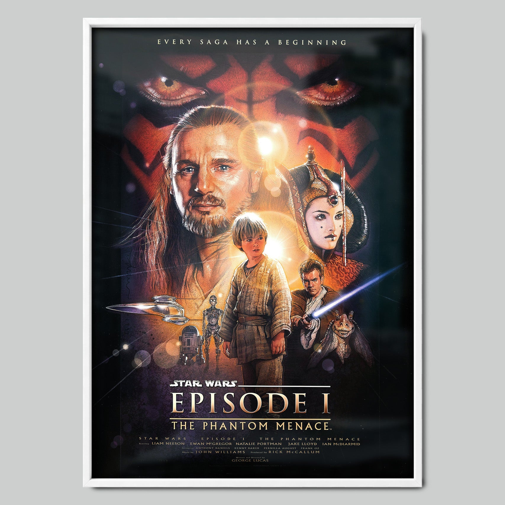 Star Wars The Phantom Menace филмов постер с рамка
