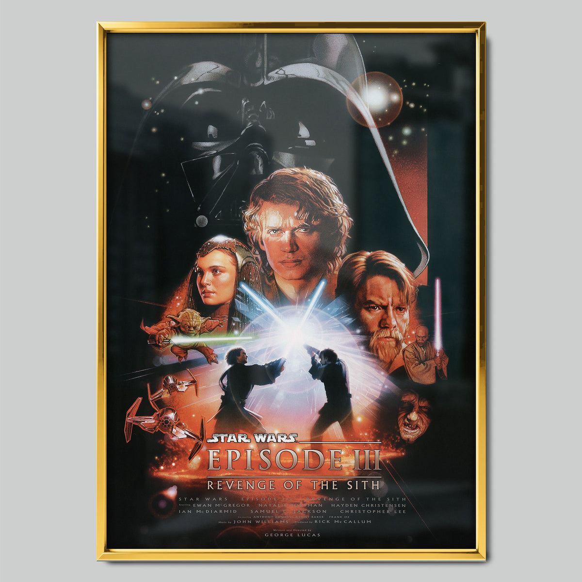 Star Wars: Revenge of the Sith филмов постер със златиста рамка