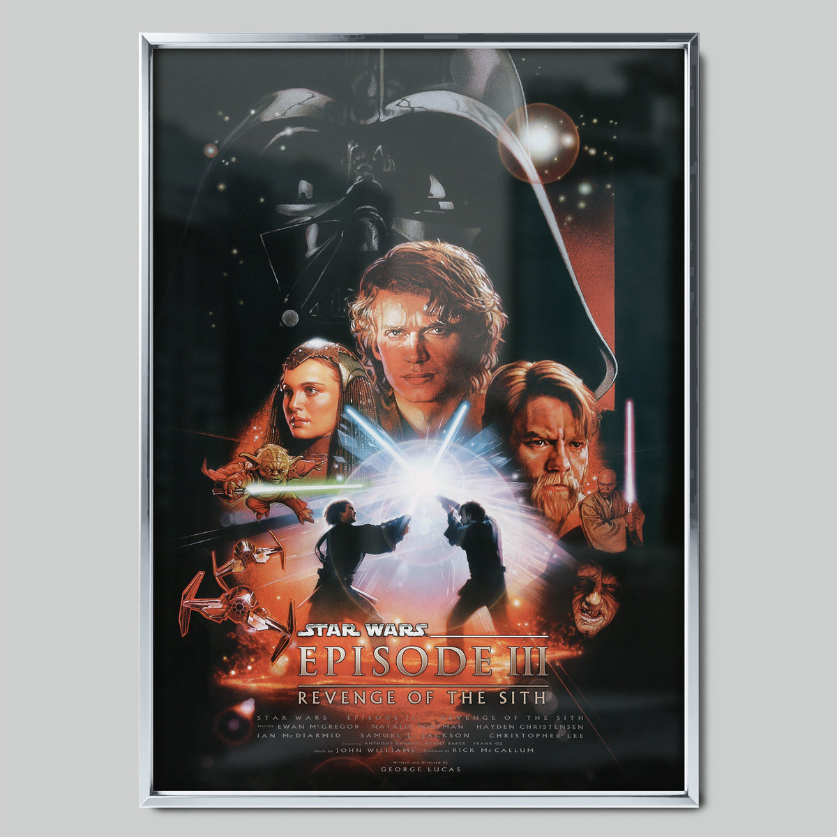 Star Wars: Revenge of the Sith филмов постер със сребриста рамка