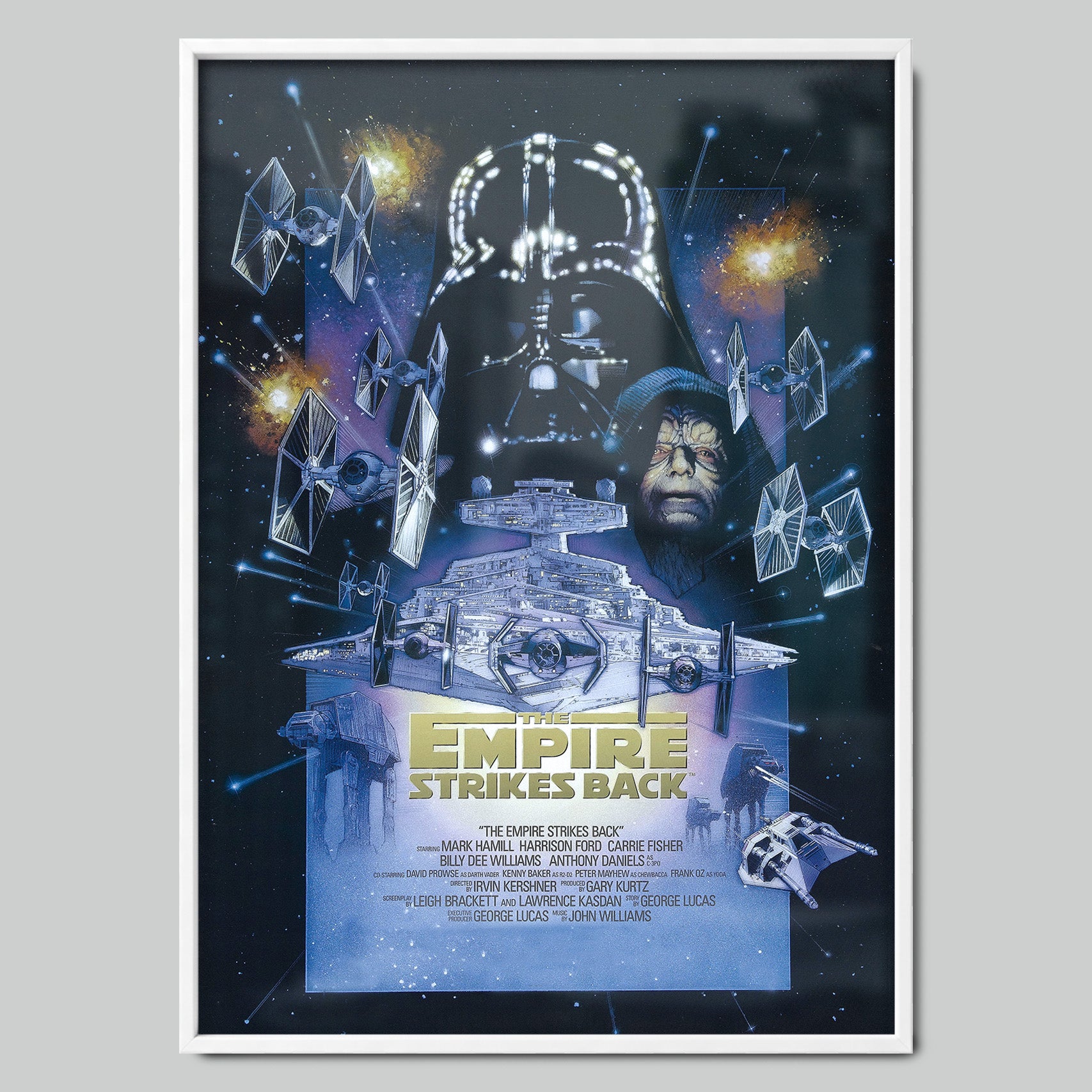 Star Wars The Empire Strikes Back филмов постер с рамка