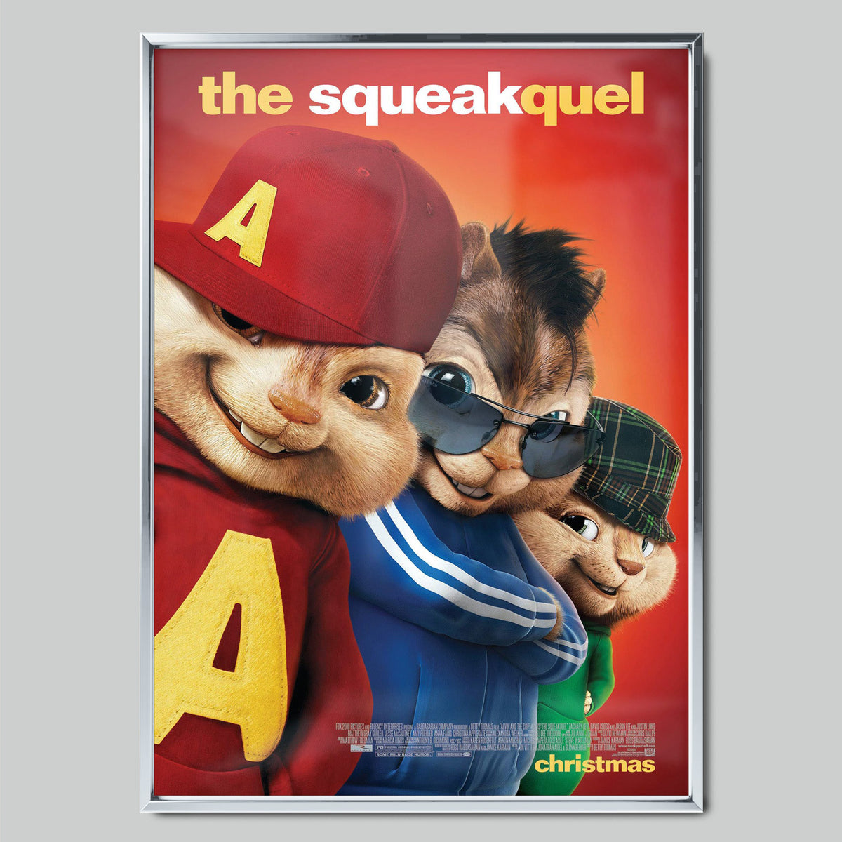 Alvin and the Chipmunks филмов постер със сребриста рамка