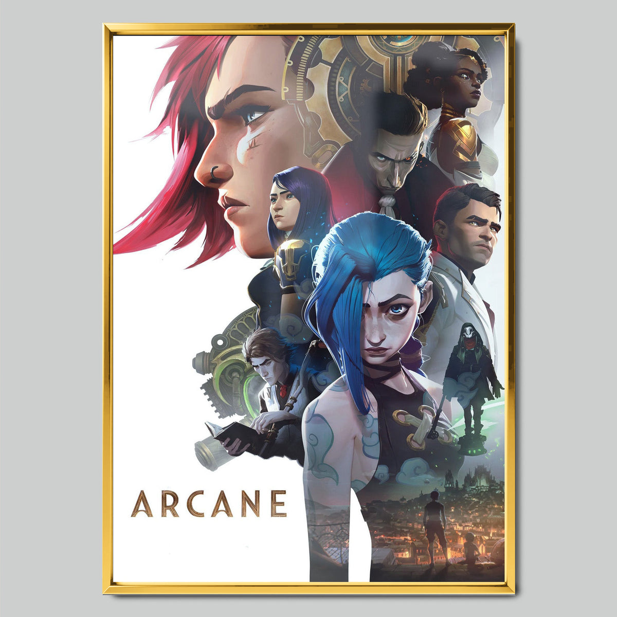Arcane: League of Legends филмов постер със златиста рамка