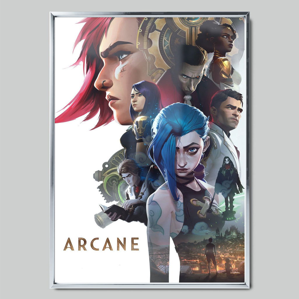 Arcane: League of Legends филмов постер със сребриста рамка