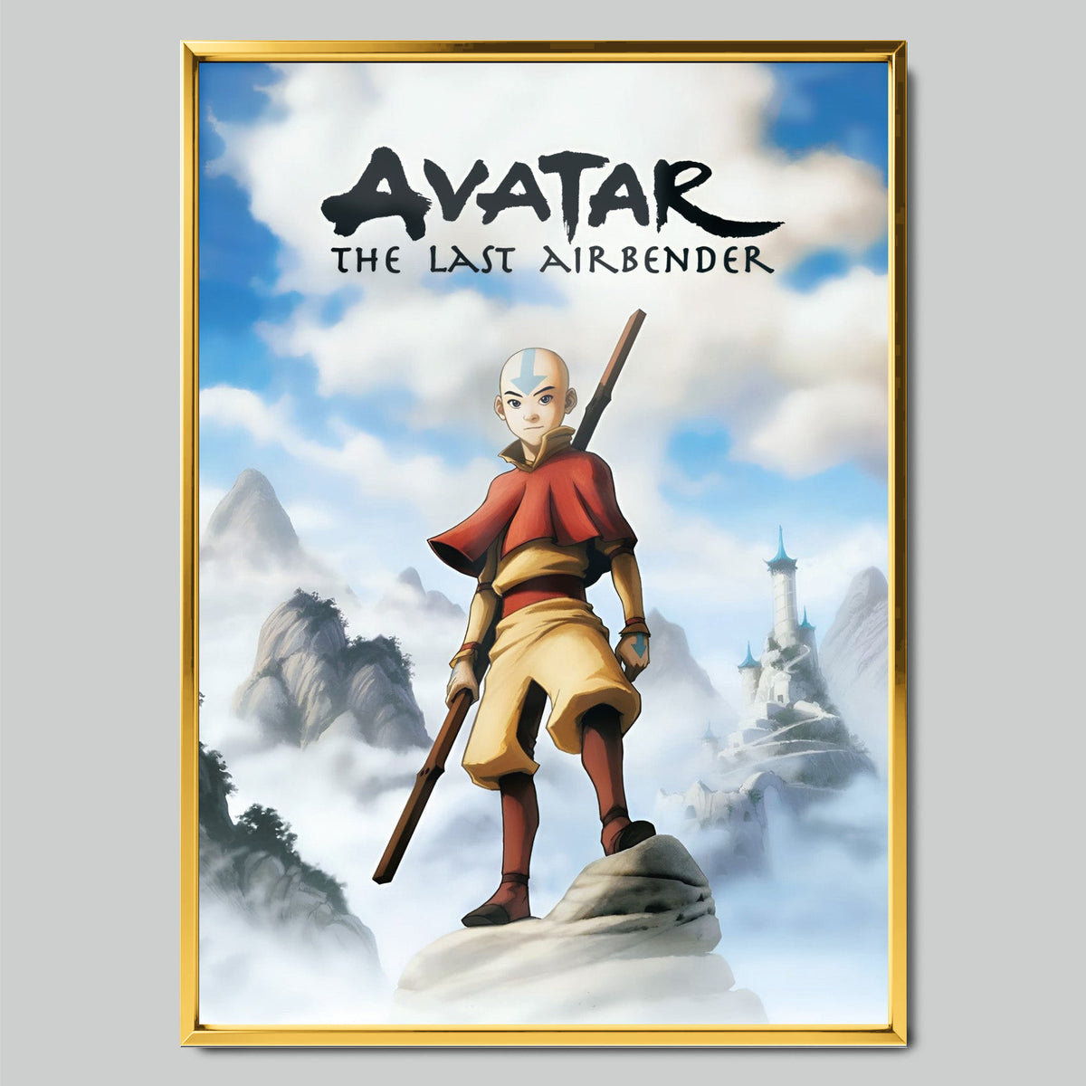 Avatar: The Last Airbender филмов постер със златиста рамка