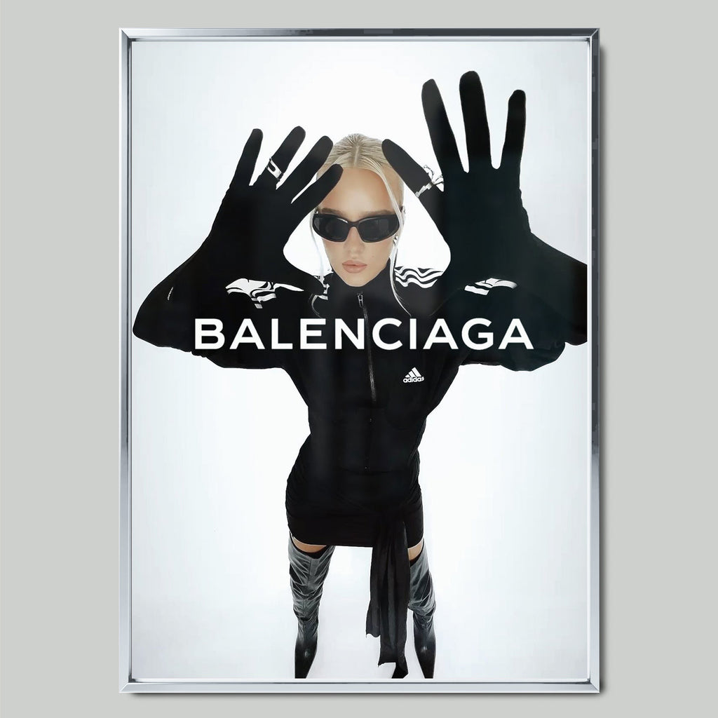 Balenciaga Berlin арт постер със сребриста рамка