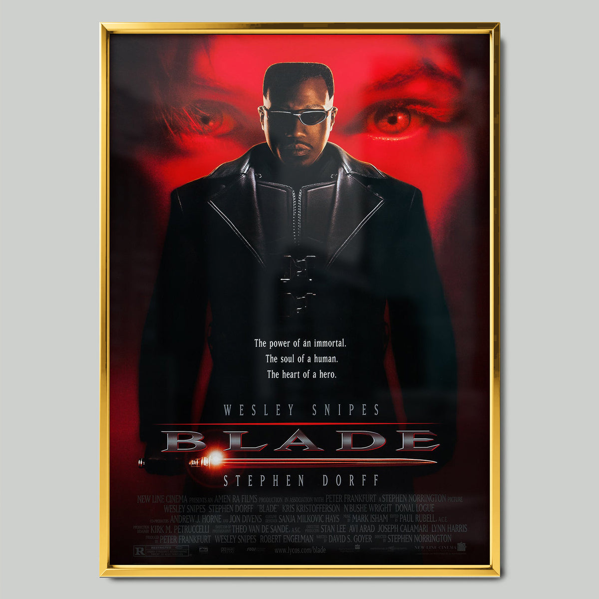 Blade (1998) филмов постер със златиста рамка