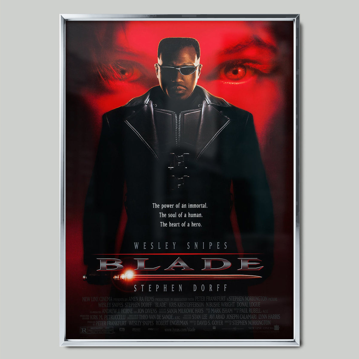 Blade (1998) филмов постер със сребриста рамка