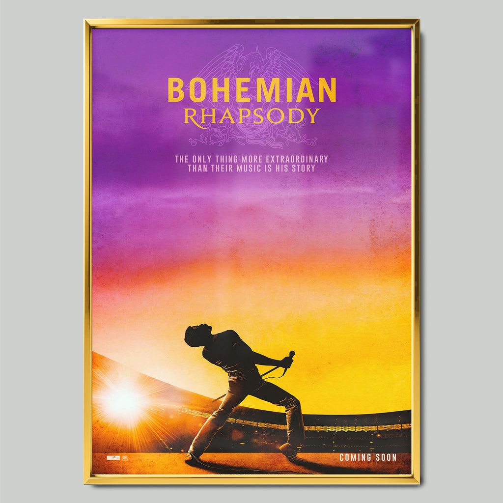 Bohemian Rhapsody (2018) филмов постер със златиста рамка