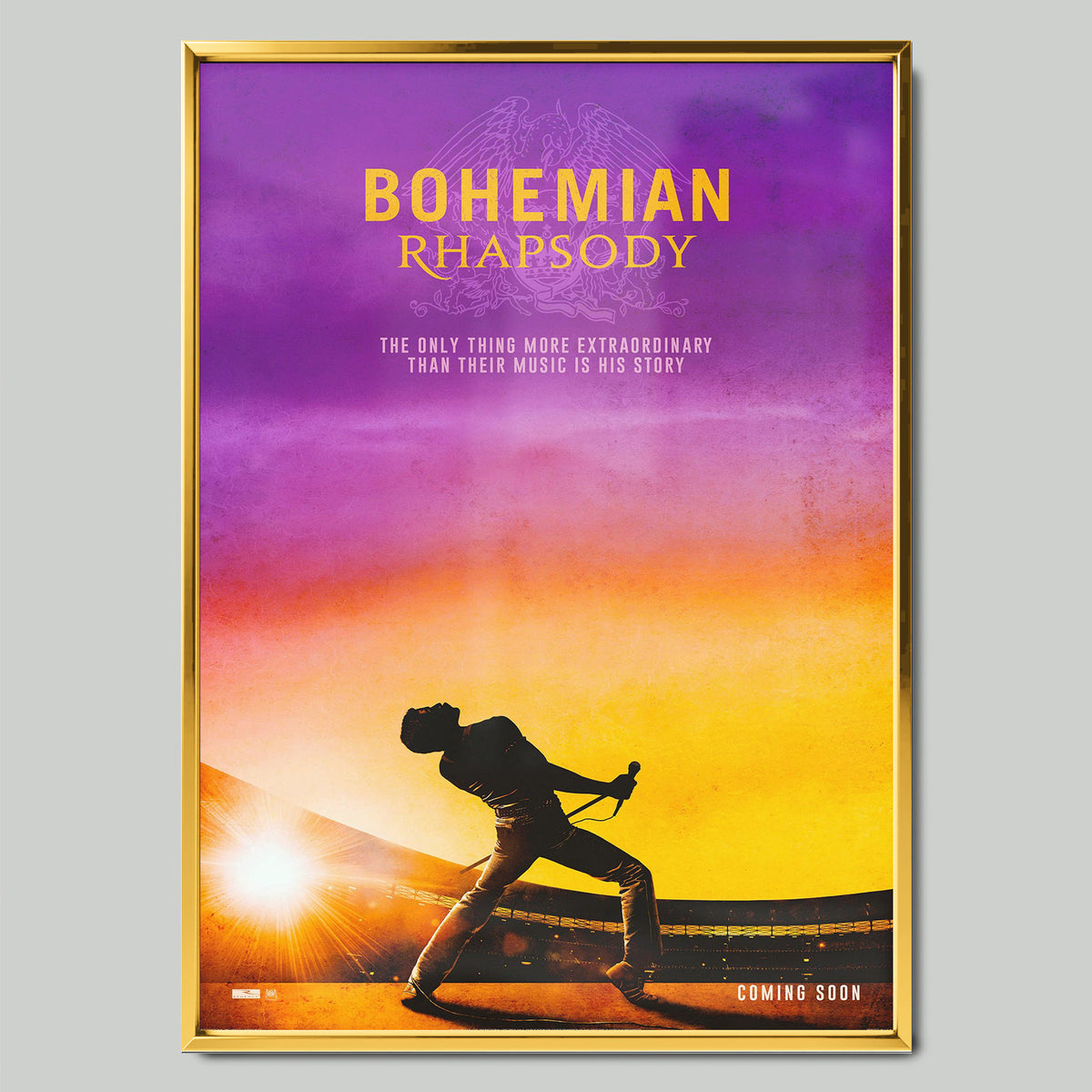 Bohemian Rhapsody (2018) филмов постер със златиста рамка