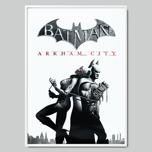Batman: Arkham City геймърски постер с бяла рамка