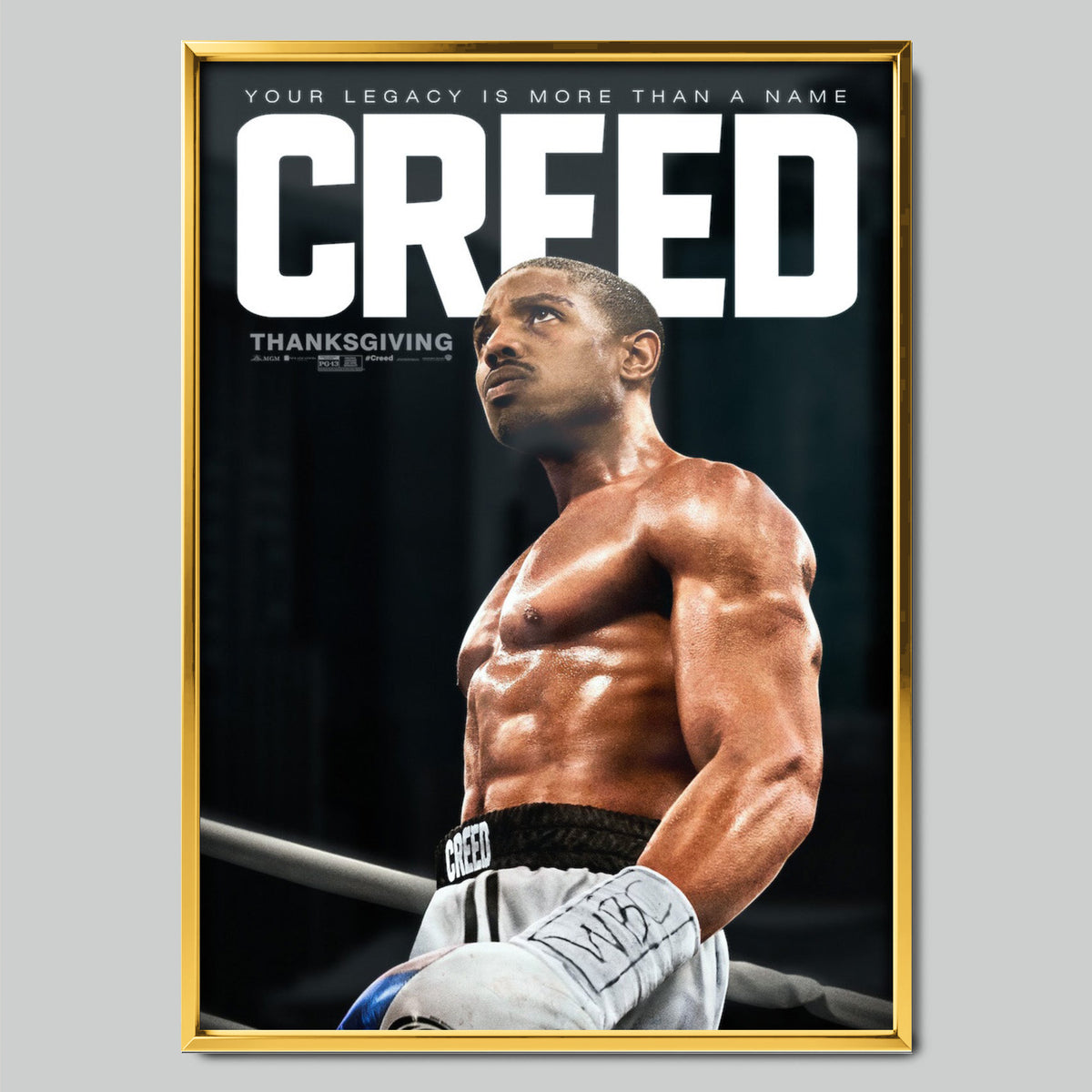 Creed филмов постер със златиста рамка