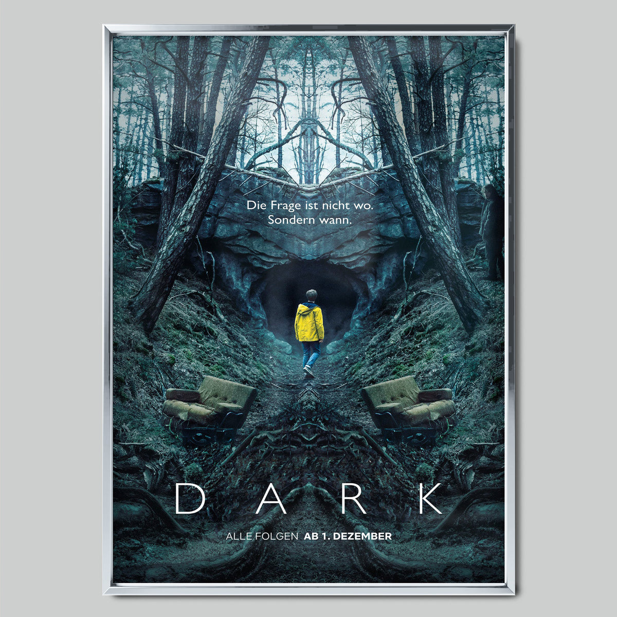 Dark филмов постер със сребриста рамка