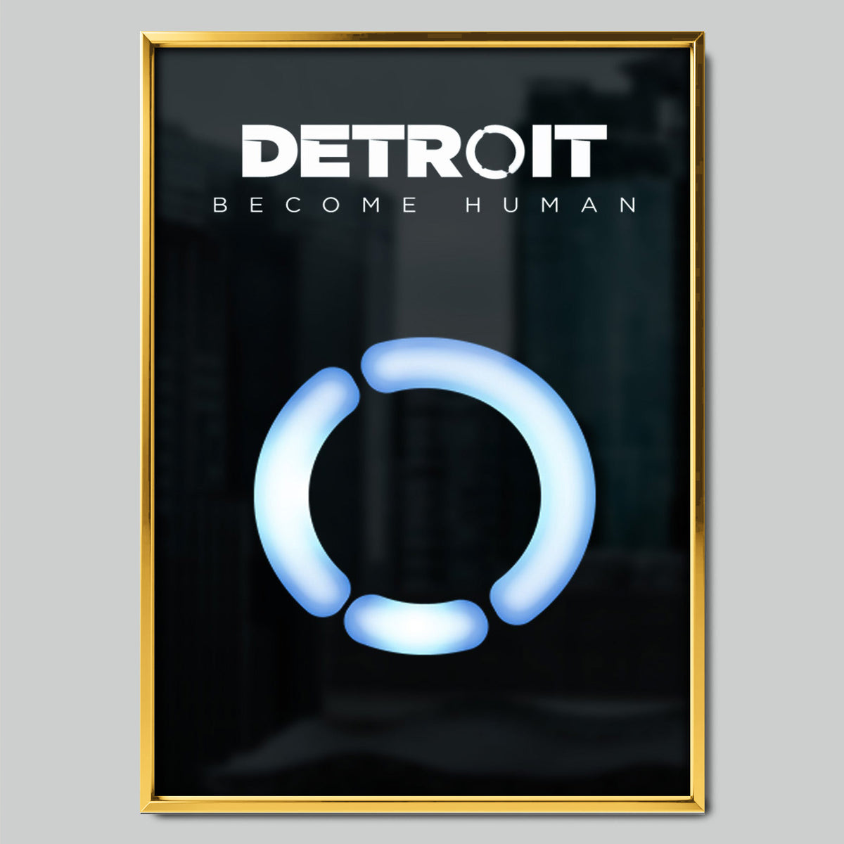 Detroit: Become Human геймърски постер със златиста рамка