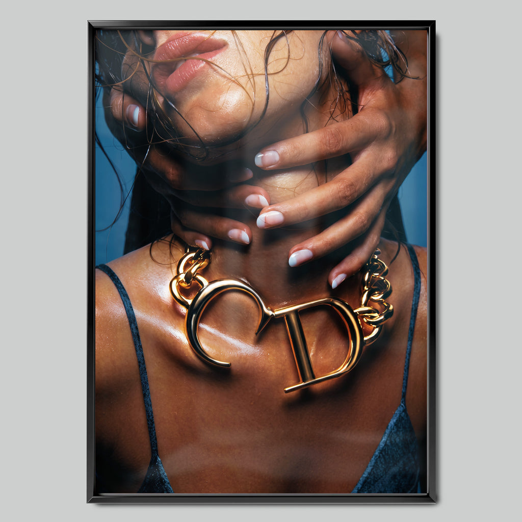 Dior Choker арт постер с черна рамка