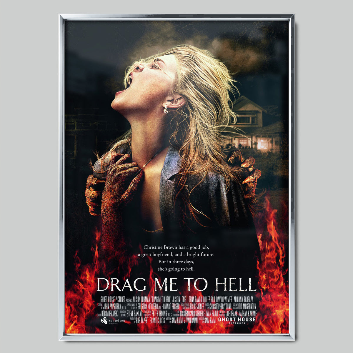 Drag Me to Hell филмов постер със сребриста рамка