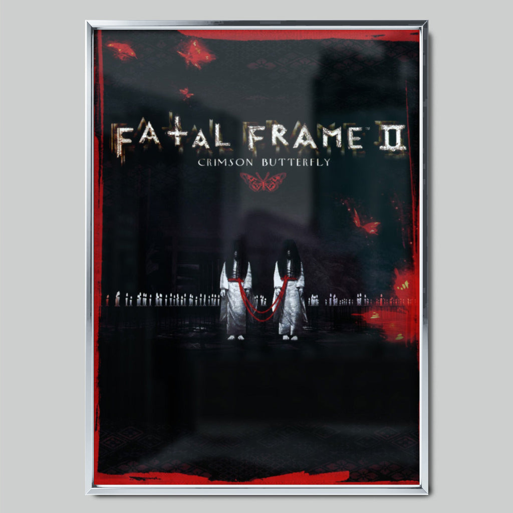 Fatal Frame II: Crimson Butterfly геймърски постер със сребриста рамка