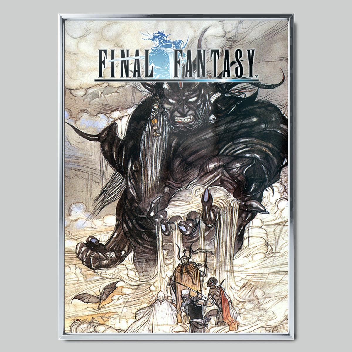 Final Fantasy геймърски постер със сребриста рамка