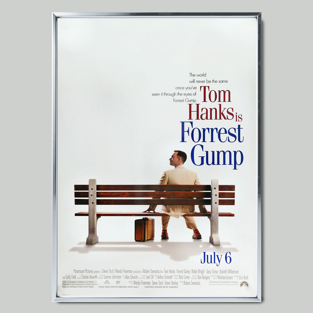 Forrest Gump филмов постер със сребриста рамка
