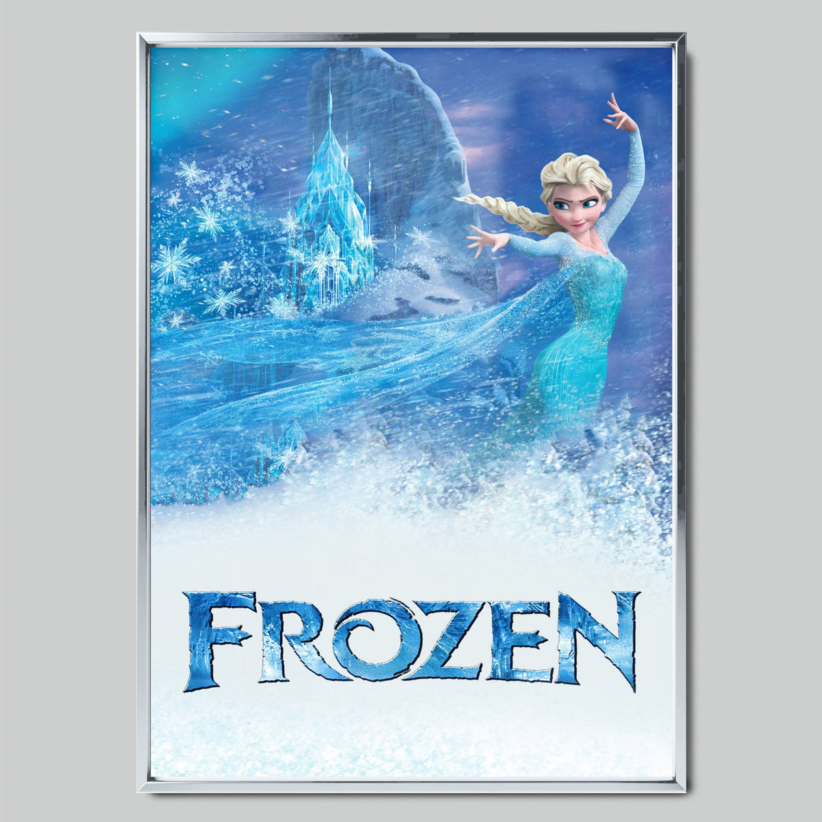 Frozen филмов постер със сребриста рамка