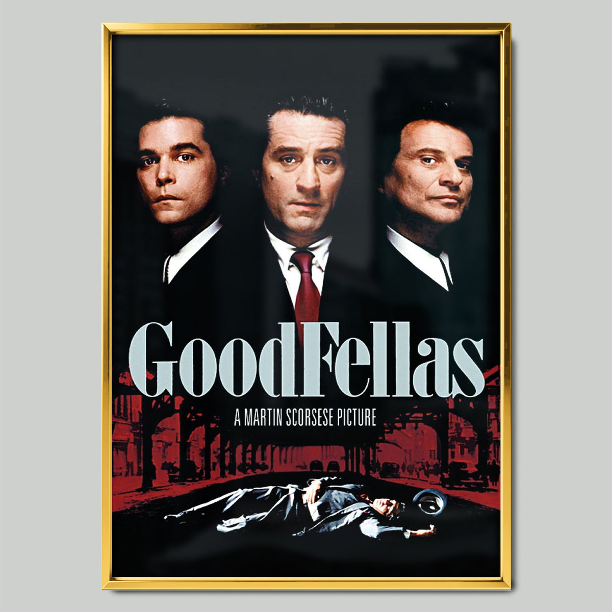 Goodfellas (1990) филмов постер със златиста рамка