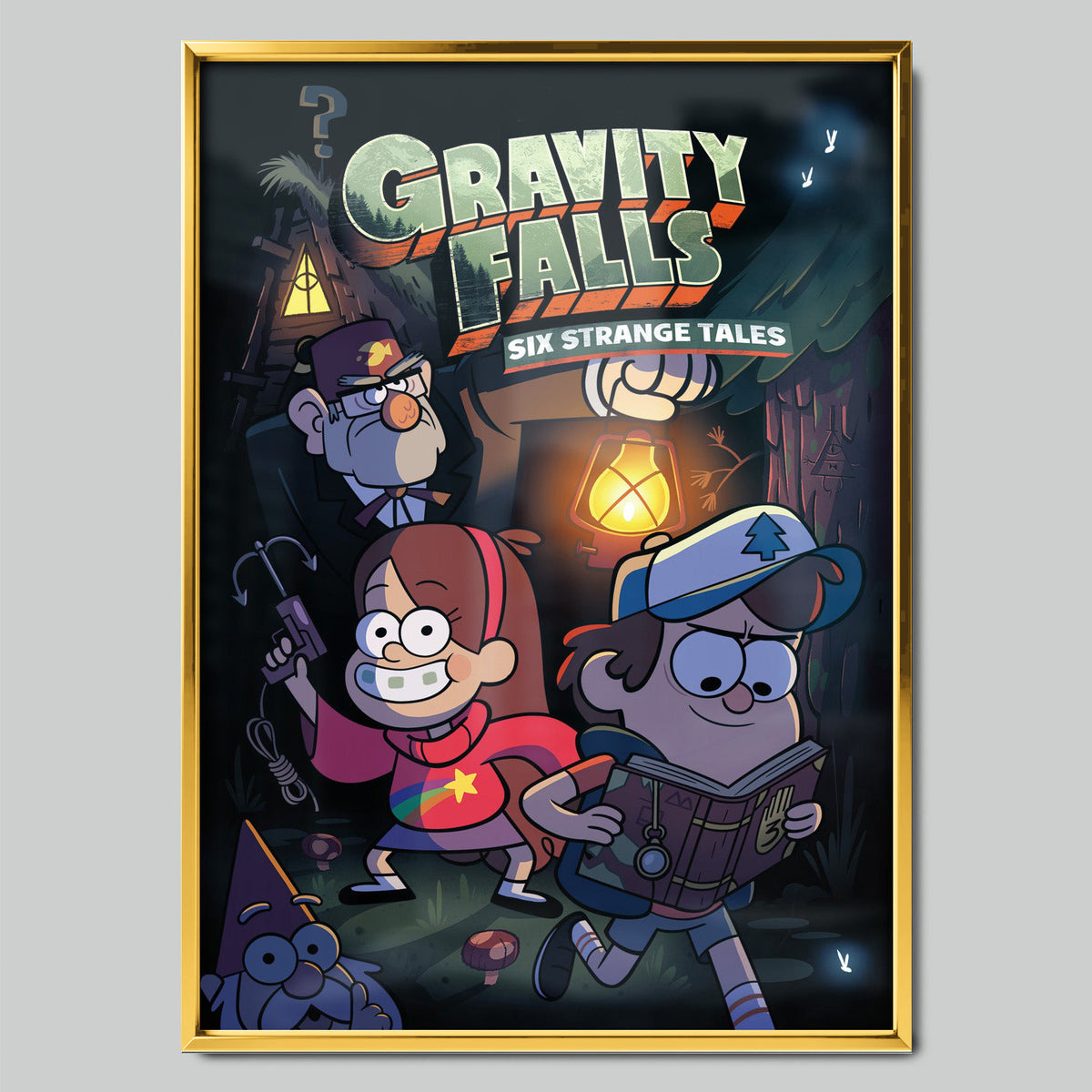 Gravity Falls филмов постер със златиста рамка