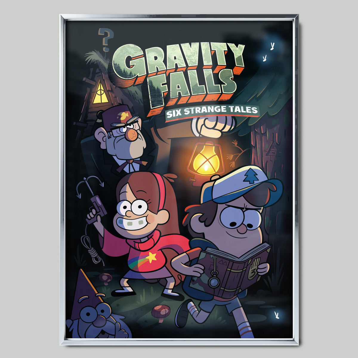 Gravity Falls филмов постер със сребриста рамка