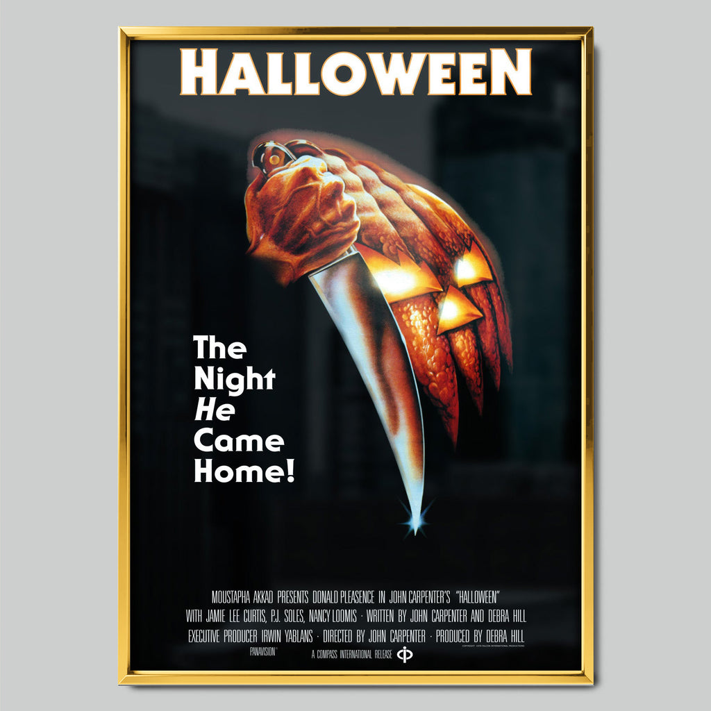 Halloween филмов постер със златиста рамка