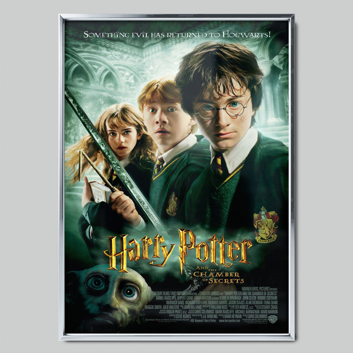 Harry Potter and the Chamber of Secrets филмов постер със сребриста рамка