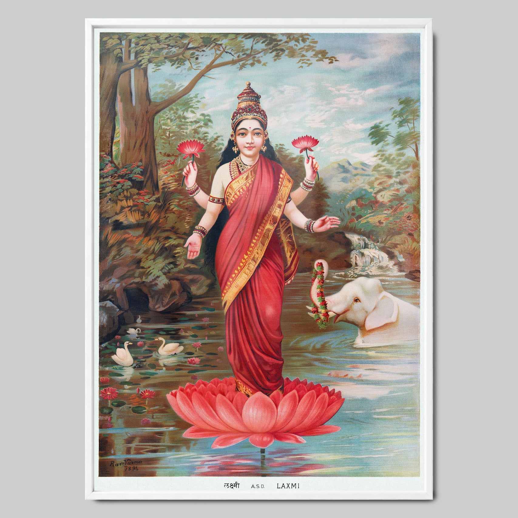 Hindu Deity on a Lotus