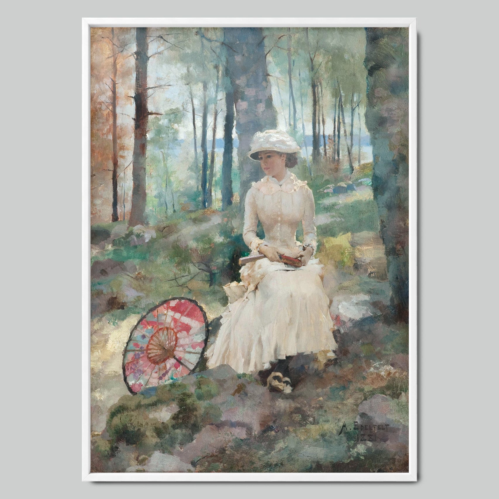 Lady with an Umbrella in the Park
