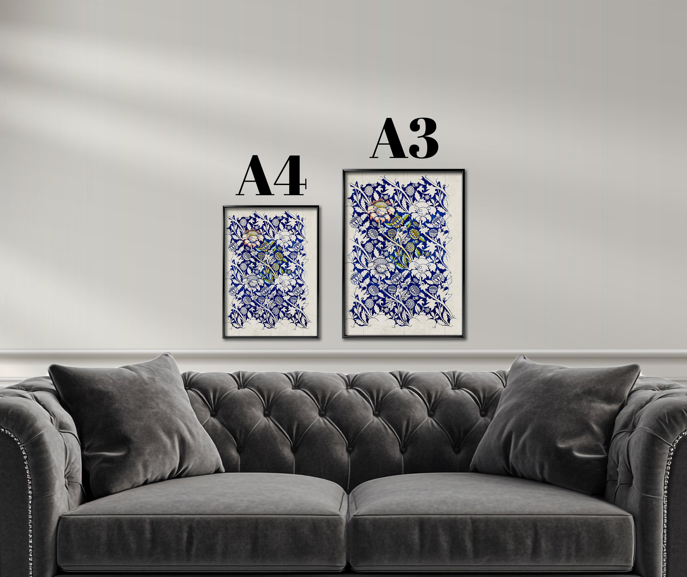 Classic Blue Floral Motif