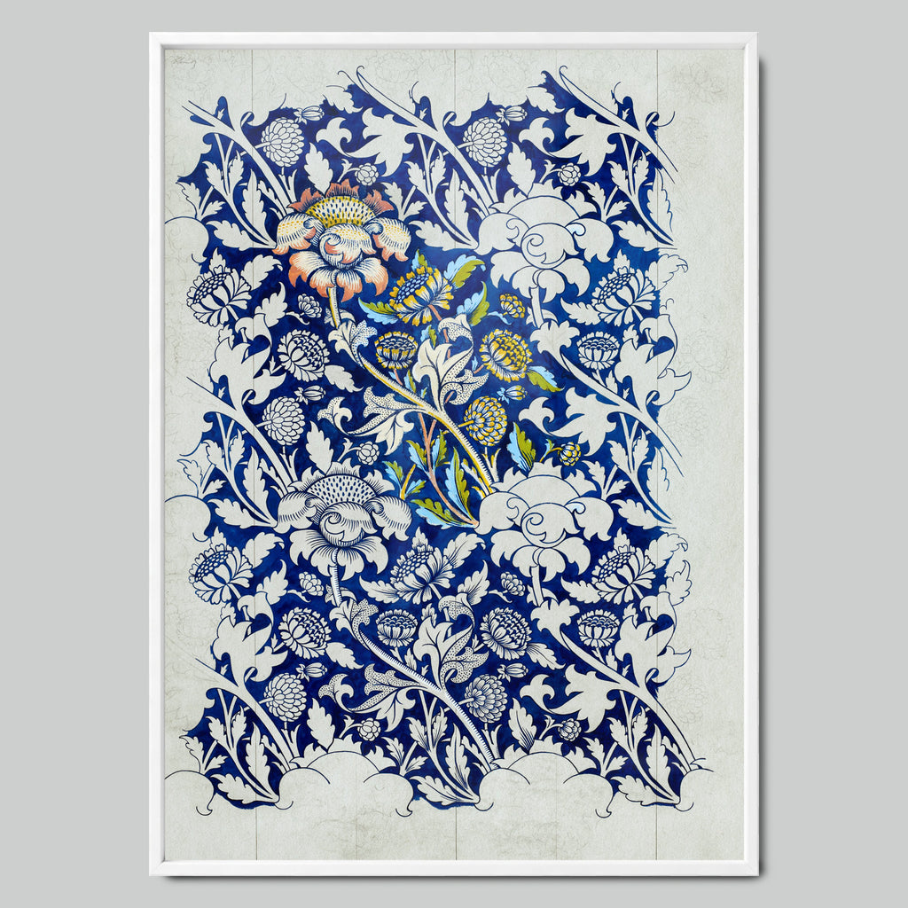 Classic Blue Floral Motif