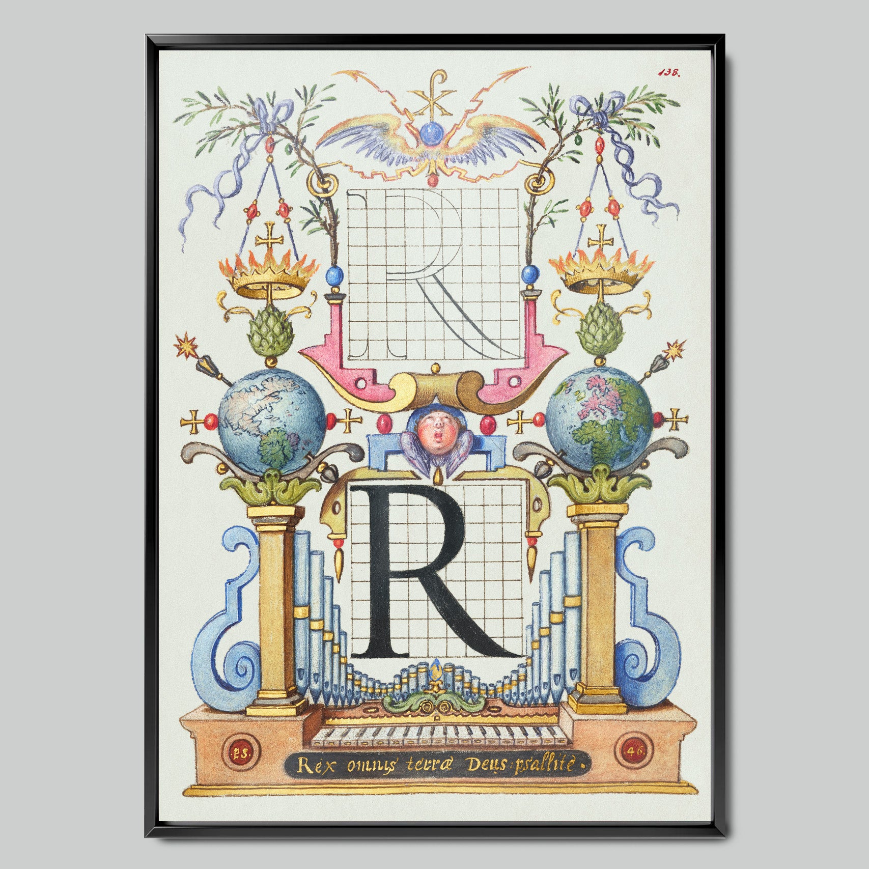 Illustrated Retro Initial R