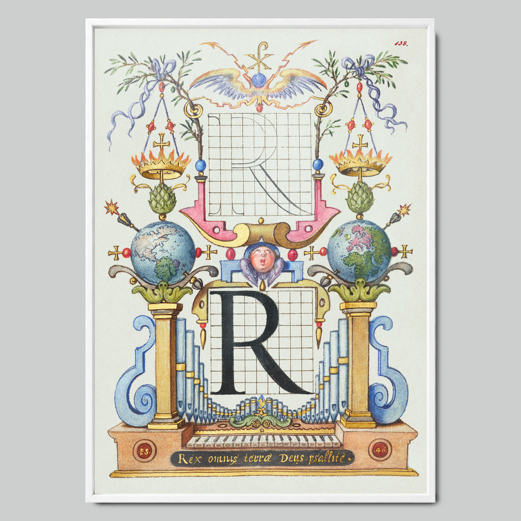 Illustrated Retro Initial R