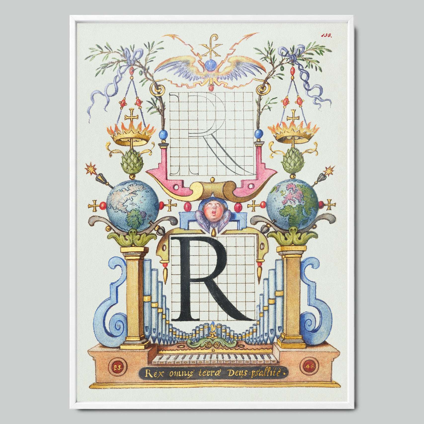 Illustrated Retro Initial R