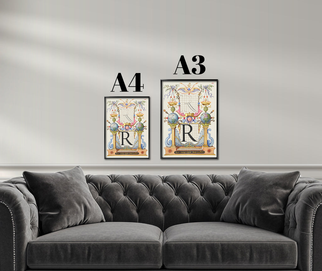 Illustrated Retro Initial R
