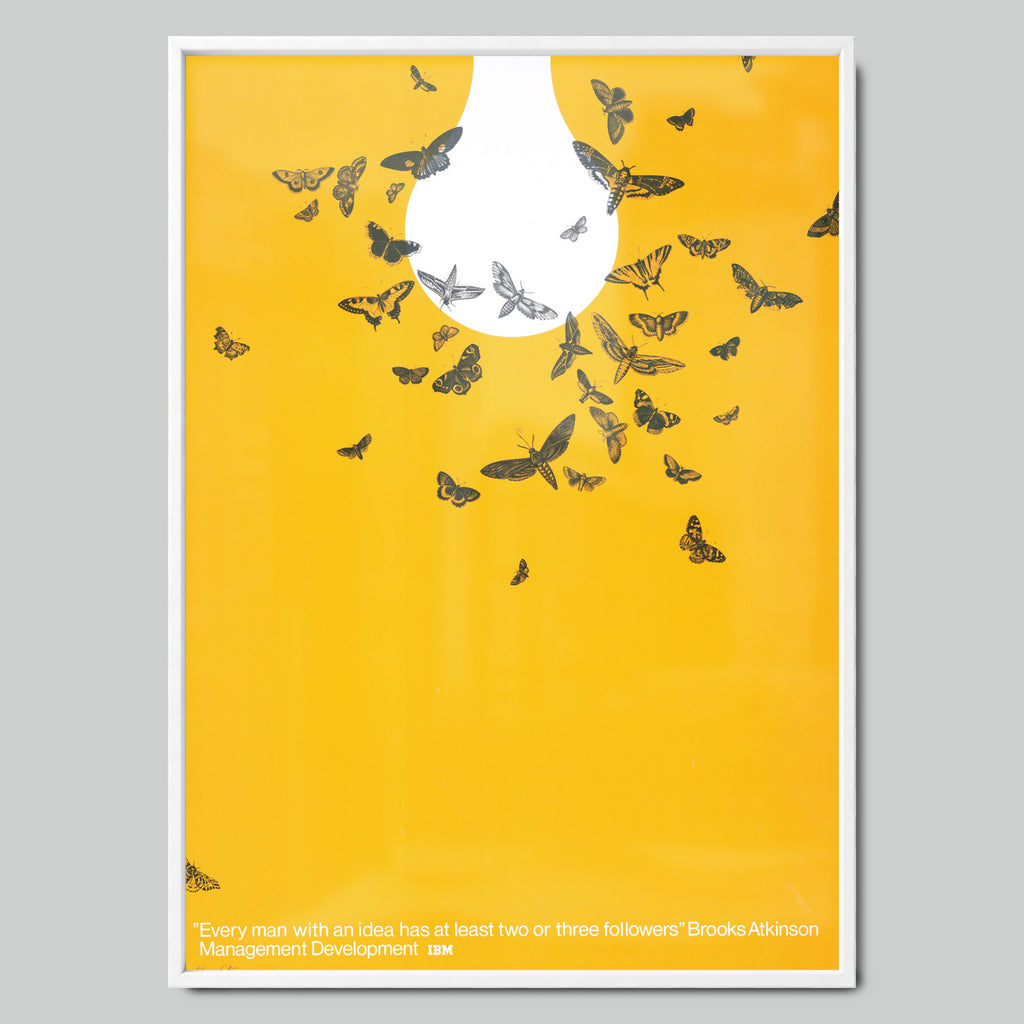 Butterflies on a Yellow Background