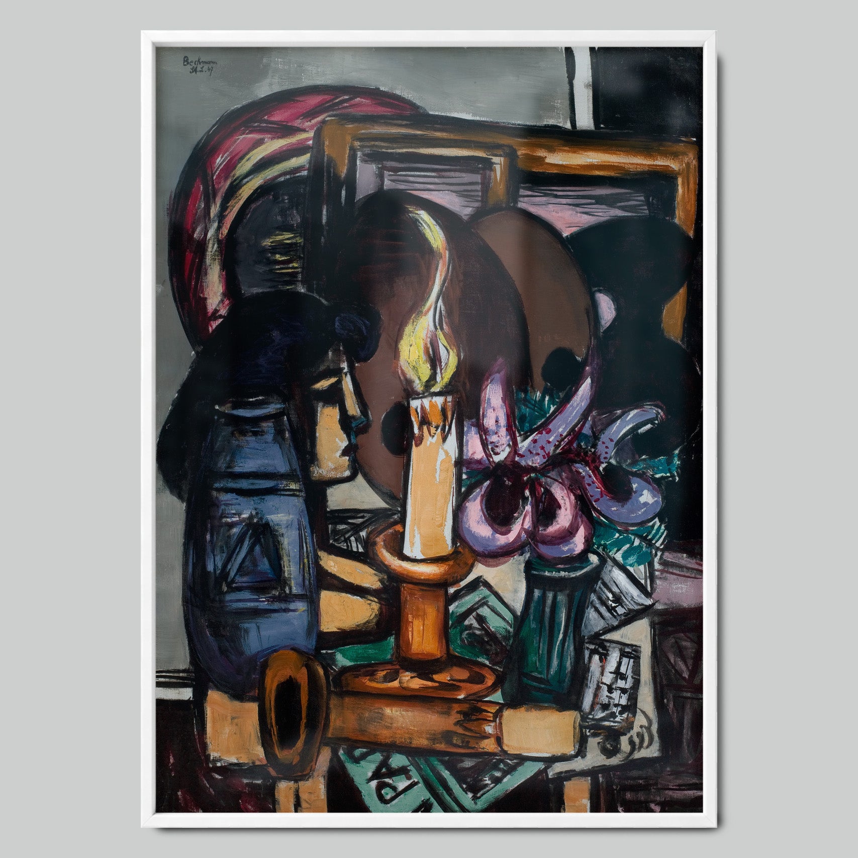 Cubist Still Life with a Candle