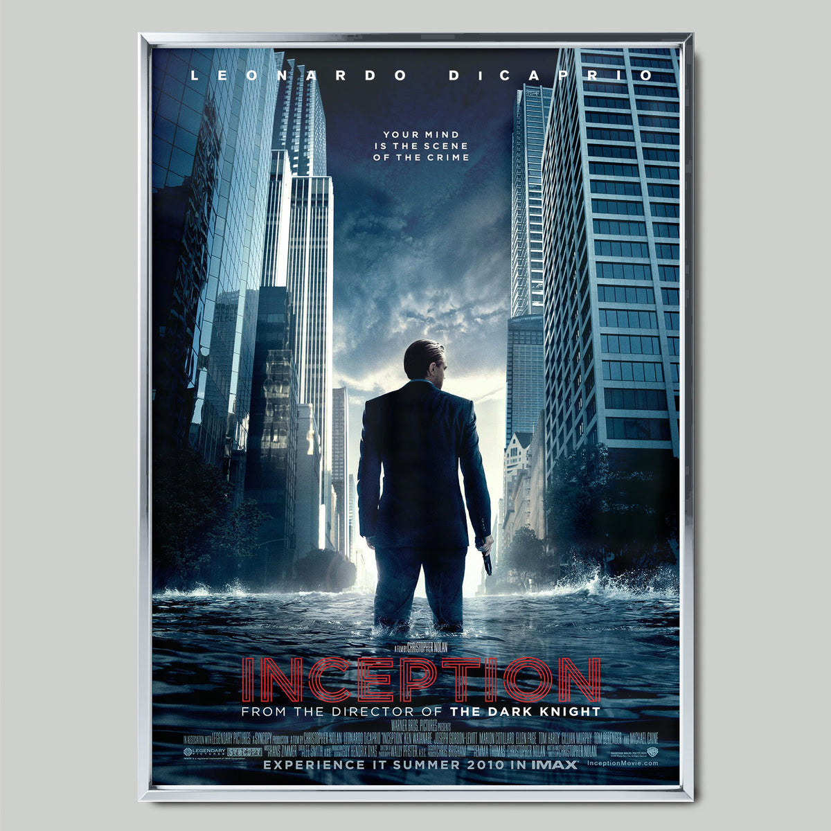 Inception филмов постер със сребриста рамка