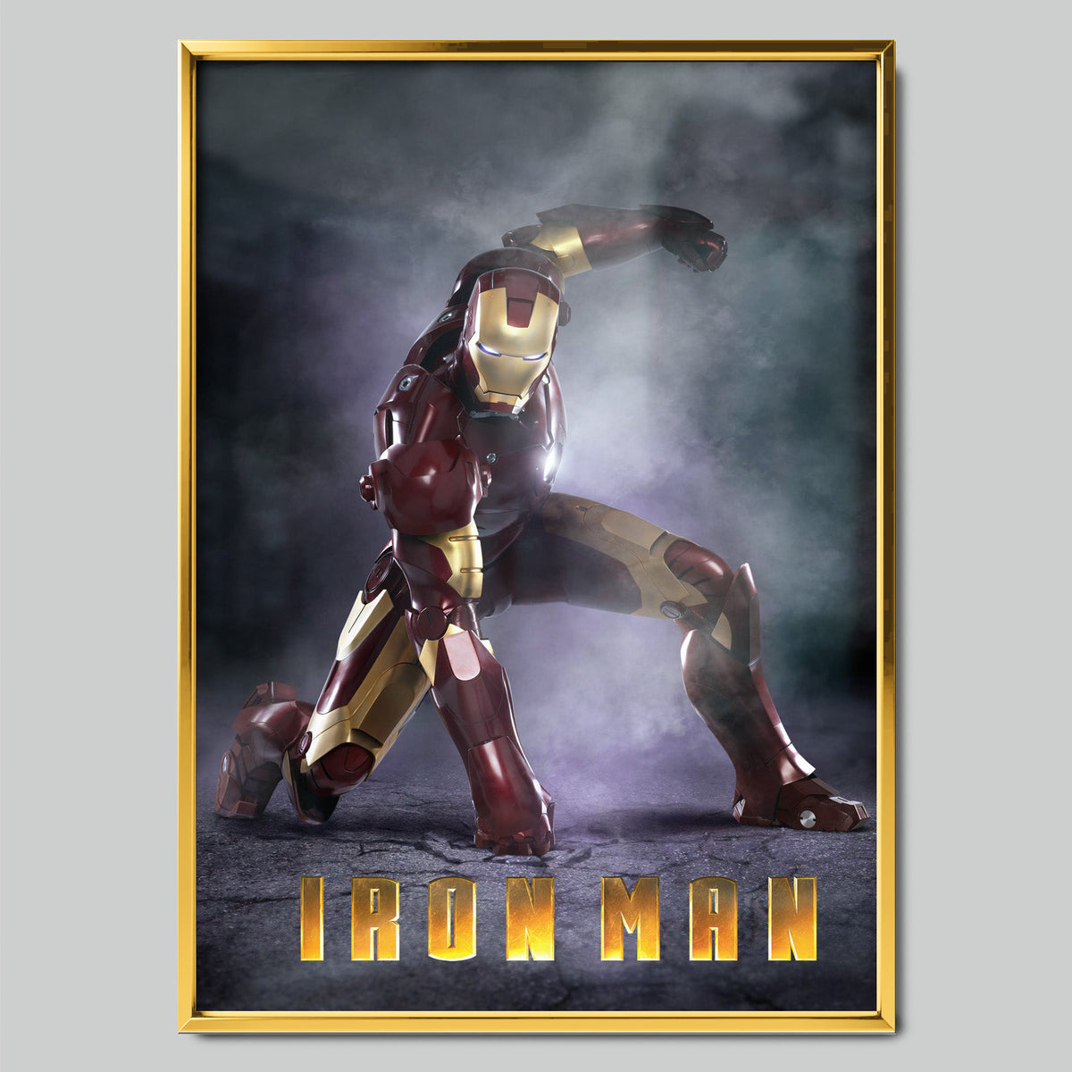 Iron Man филмов постер със златиста рамка