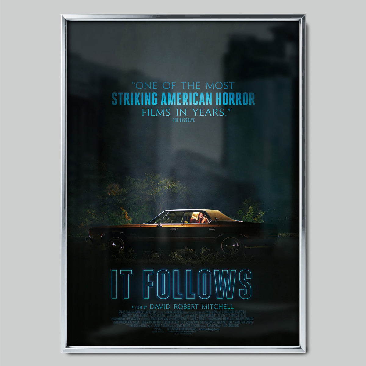 It Follows филмов постер със сребриста рамка