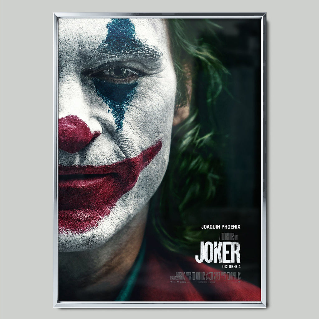 Joker (2019) филмов постер със сребриста рамка