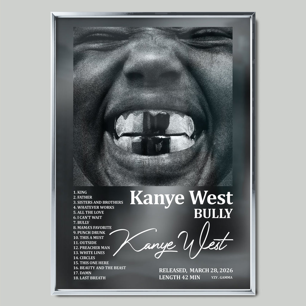 Kanye West - Bully музикален постер със сребриста рамка