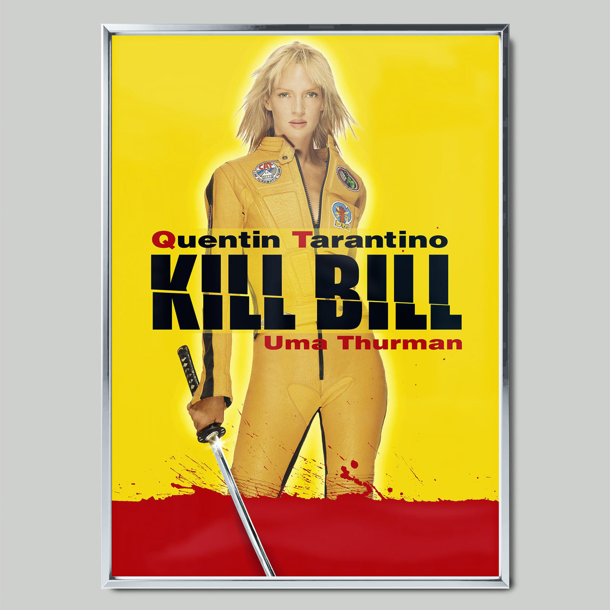 Kill Bill: Vol. 1 (2003) филмов постер със сребриста рамка