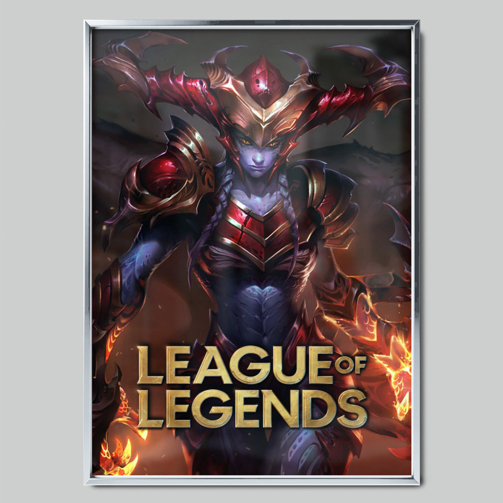 League of Legends геймърски постер със сребриста рамка